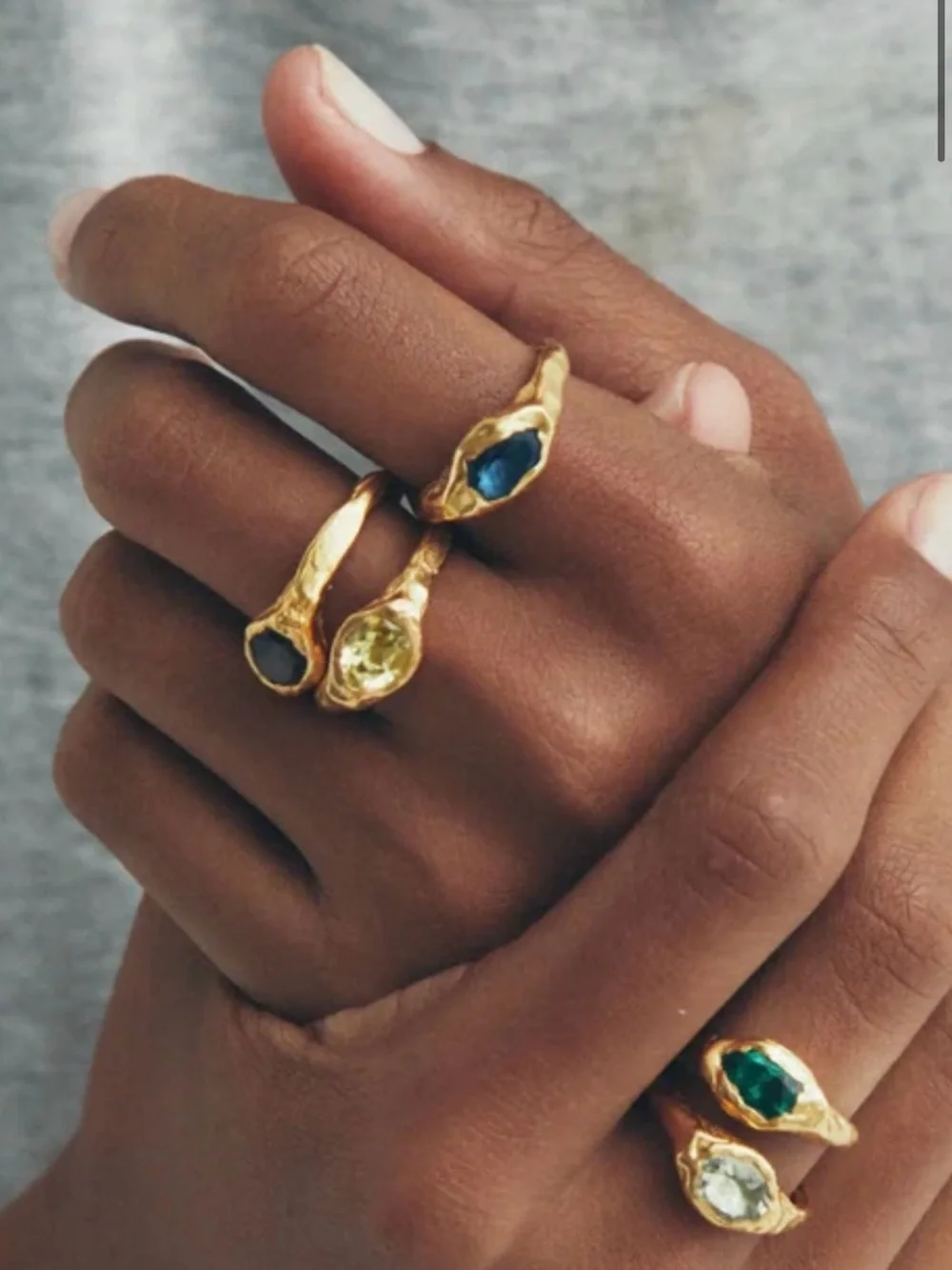 Simuero Faro Es Vedrà Gold Plated Ring